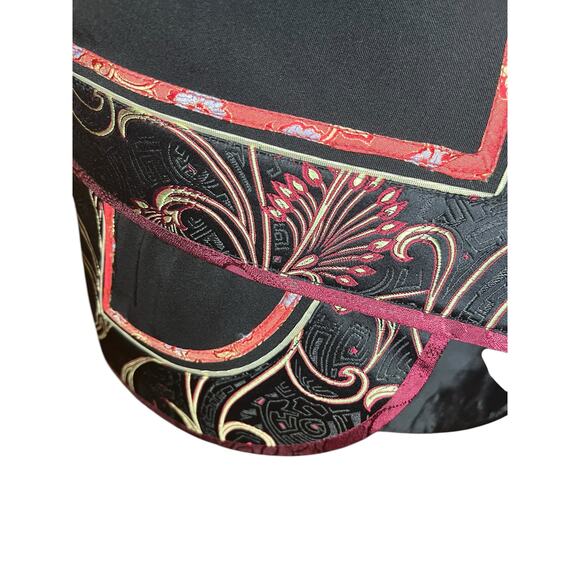 Tuxer Austrian Vest Traditional Attire Black w/ Gold, Maroon, Red Embroidery - Picture 2 of 7